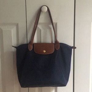 Navy Longchamp tote
